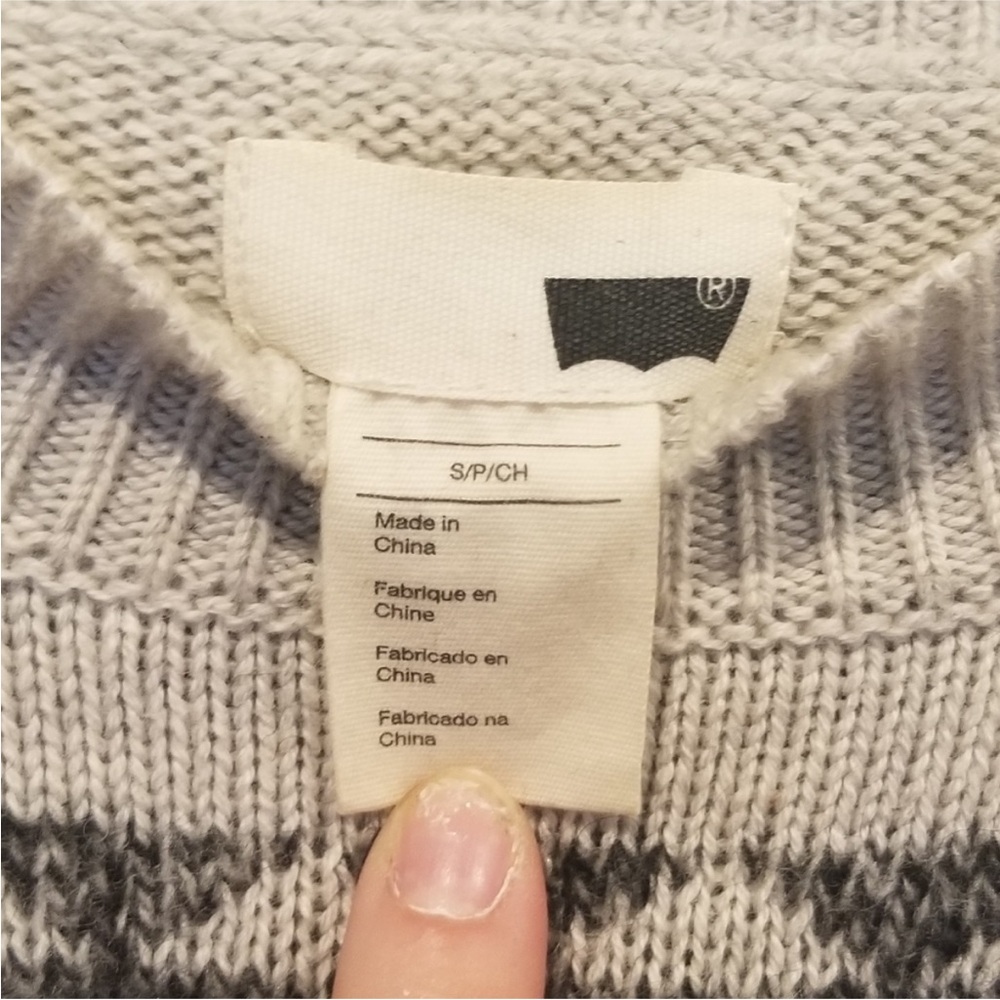 Levi's Neutral Geometric Sweater Dress - Picture 5 of 6